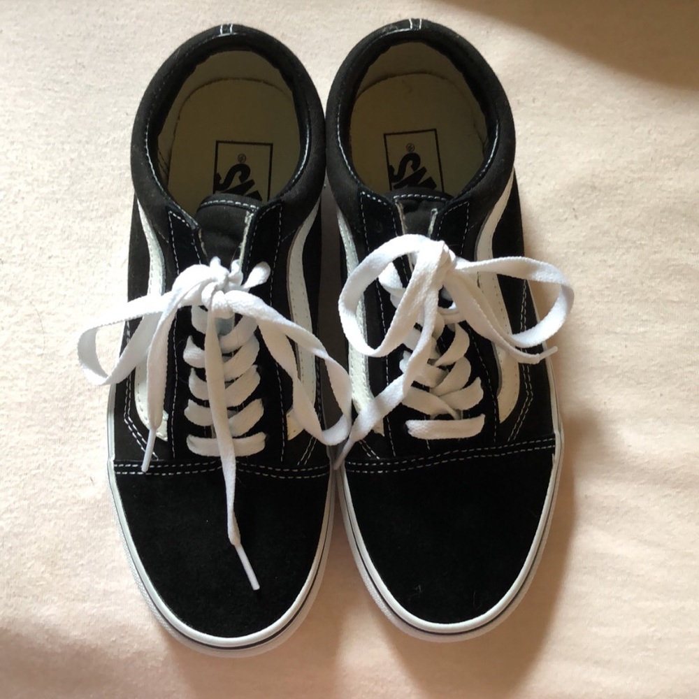 Black and white vans